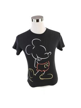 Disney Mickey Mouse Boys Girls Black T Shirt Youth Medium